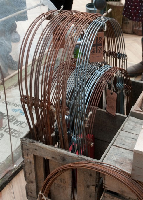 Plant Belles rusty cloche supports in different sizes